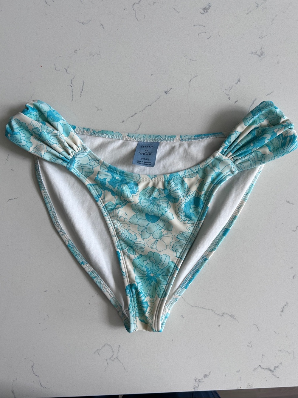 Shade & Shore Aqua Floral Women’s Two-Piece Swim Suit - Picture 7 of 10